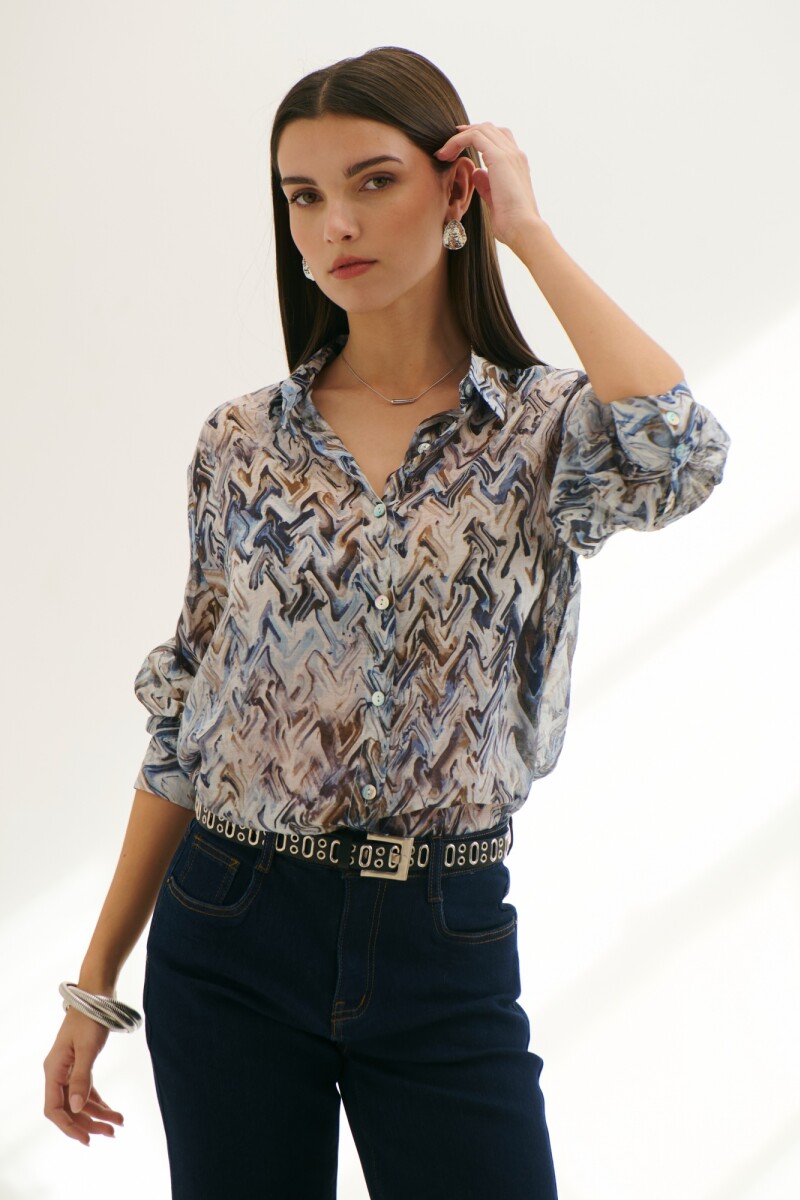 CAMISA JULIETA AQUA AZUL