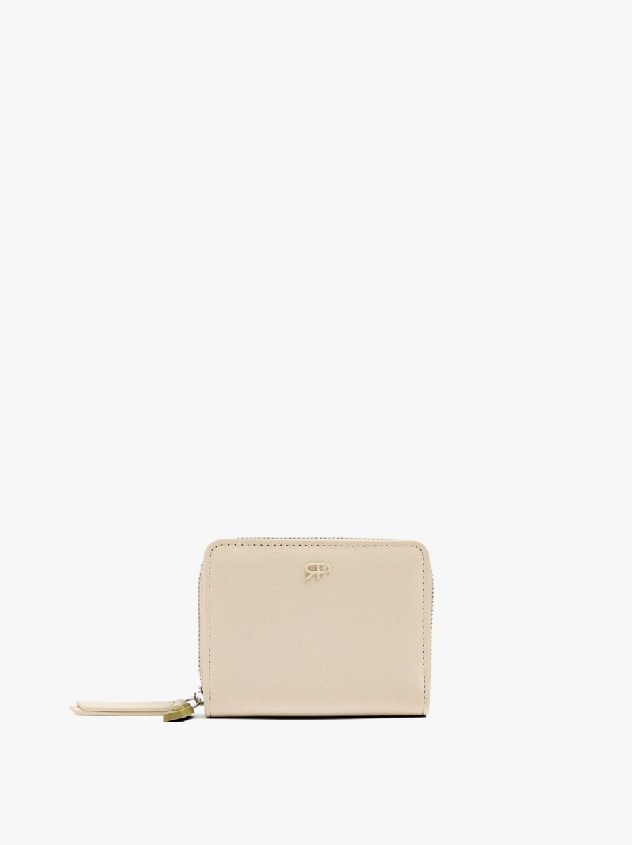 Cartera Básico Con Textura Suave - beige 