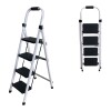 Escalera Tijera 4 Escalones De metal/plastico Negro/Blanco