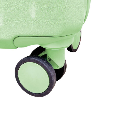 Set X3 Valijas Rígidas Viaje Livianas Carry + 14+ 24 Verde