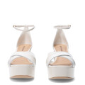 Sandalias de Mujer Bottero con Plataforma y Pulsera Blanco Hueso