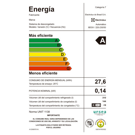 heladera refrigerador electrolux frío seco 454 lts. ACERO INOXIDABLE