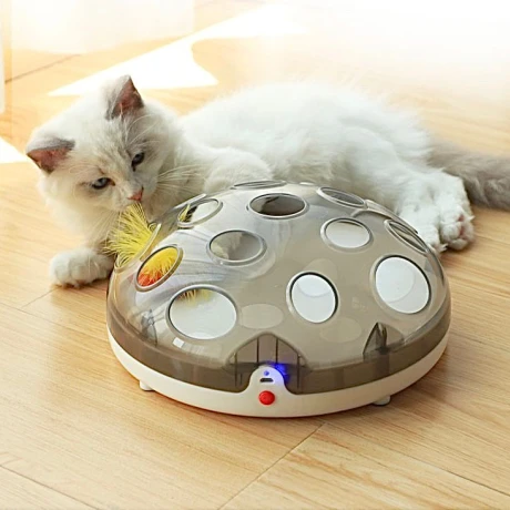 Juguete Eléctrico Interactivo Para Gato Recargable Magnético Pluma Juguete Eléctrico Interactivo Para Gato Recargable Magnético Pluma