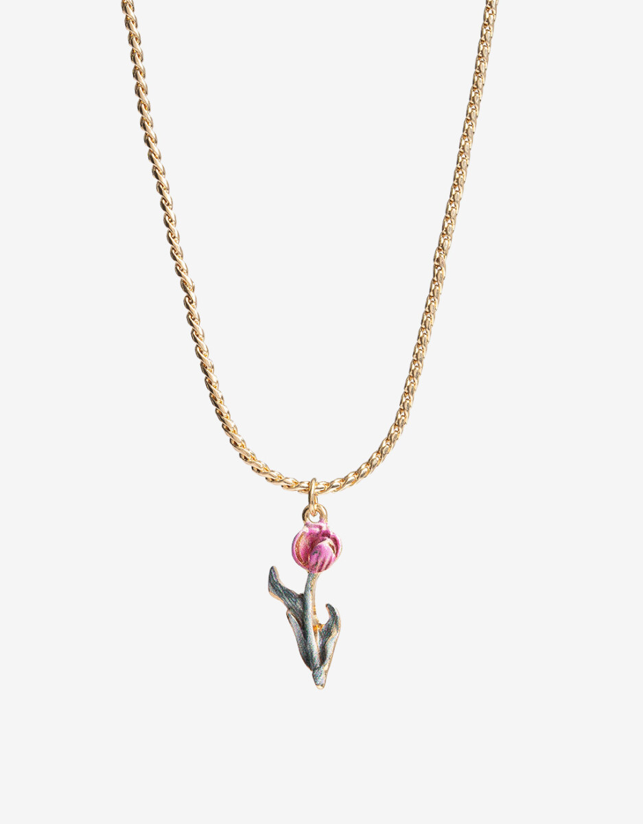 Cadena Corta Con Dije Flor Aries 