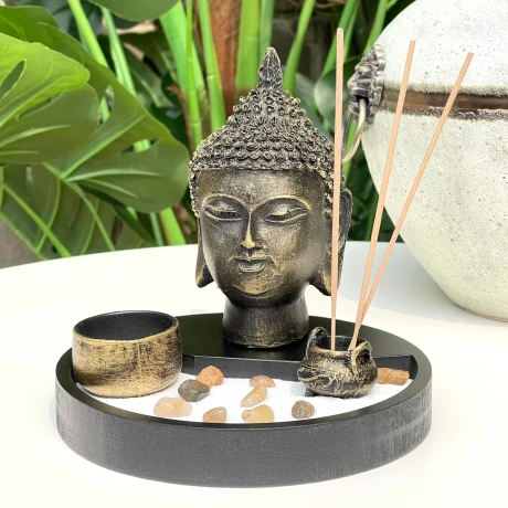 Jardín Lucky Zen Budismo 17.5cm x 18cm x 19cm Jardín Lucky Zen Budismo 17.5cm x 18cm x 19cm
