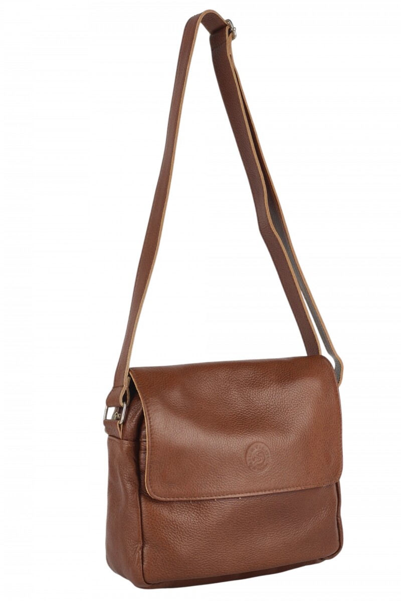 Cartera Bandolera 100% Cuero Marrón