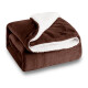 Manta sherpa 150 x 200 MARRON