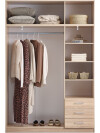 Armario FANDRUP 145x176 3 puertas 3 caj roble cl Armario FANDRUP 145x176 3 puertas 3 caj roble cl