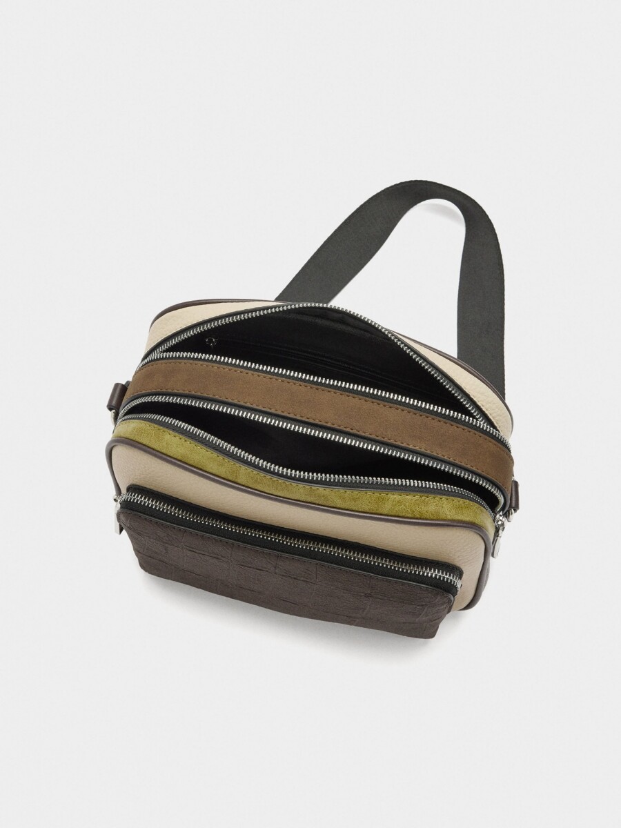 Bolso Bandolera Patchwork marron