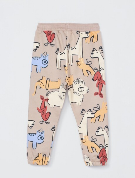 PANTALÓN INFANTIL ESTAMPADO MARRÓN