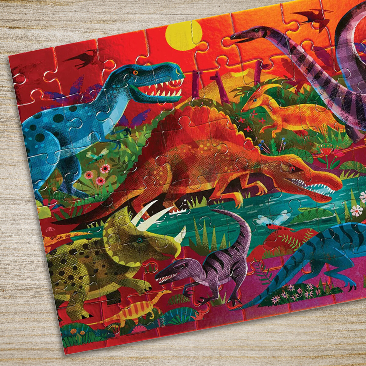 Puzzle Holográfico Crocodile Creek 60 Piezas 35 x 48 cm - Dinosaurios 