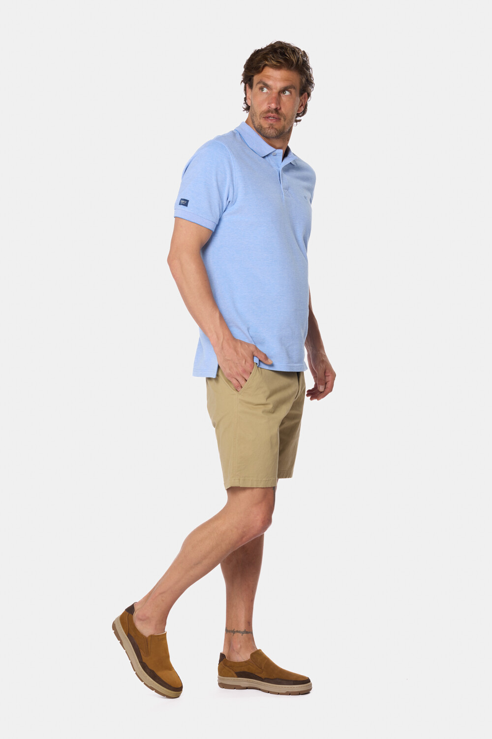 BERMUDA CON CINTURA ELASTIZADA Beige