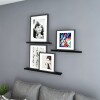 PQ1060 Repisa De Mdp Marco 10x60x1.5 Cm Resiste 15 Kgs - Negro