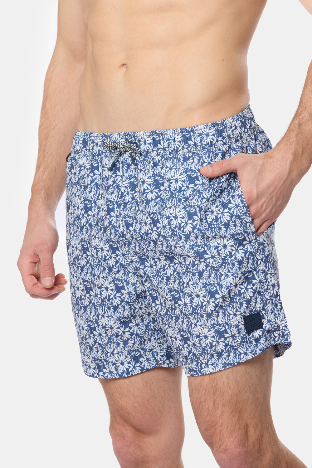 SHORT DE BAÑO ESTAMPADO Azul
