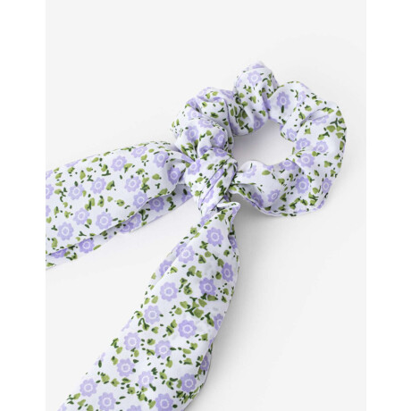 Gomita Elástica Con Lazo Estampado Flores