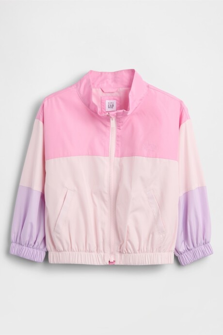 Campera De Lluvia Toddler Niña Pink Colorblock