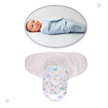 Saco de dormir-swaddle Super soft Arcoiris celeste