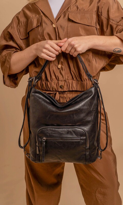 CARTERA MOCHILA VERBENA NEGRO