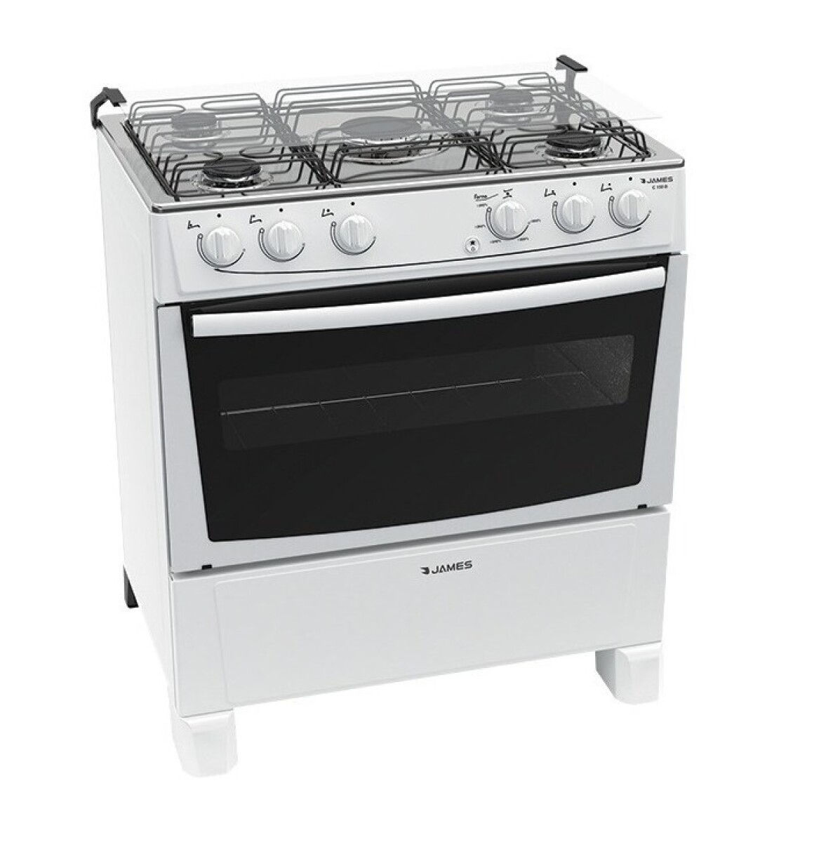Cocina James C 150 B 5 Hornallas Encendido Eléctrico Color Blanco 