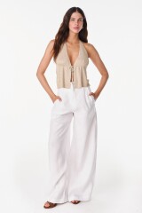 Pantalon Lino Soft Blanco