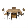 Juego DE COMEDOR 4 Sillas cAÑO Negro N/A