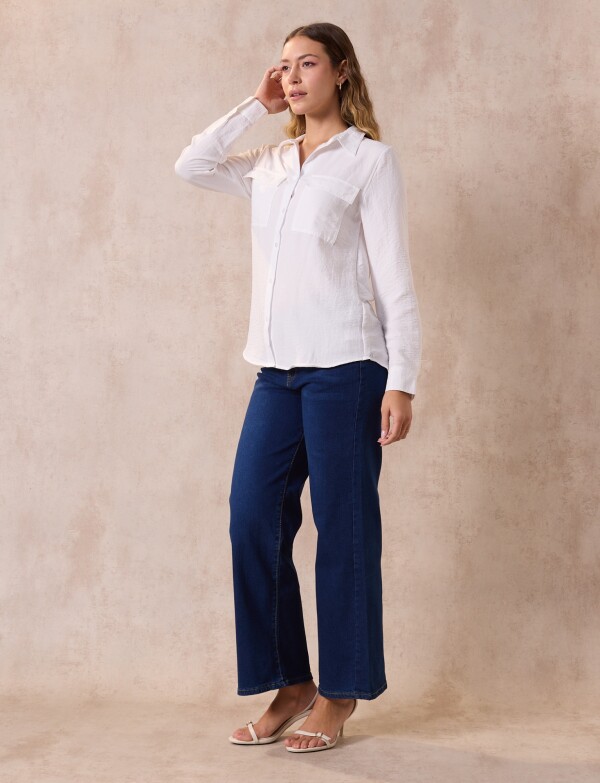 Camisa Bolsillos BLANCO