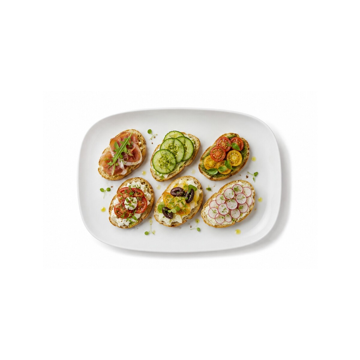 Bandeja Rectangular de Porcelana Blanca 31 x 21 cm Actualite 