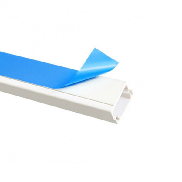 Ducto plástico blanco con adhesivo 30x20mm 2 mts. CAN00058