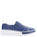 Zapatos de Mujer Bottero c/elástico Azul - Blanco