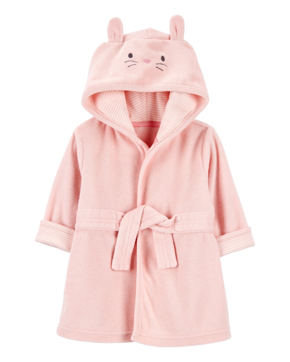 Bata de algodón terry, con capucha, diseño conejita 