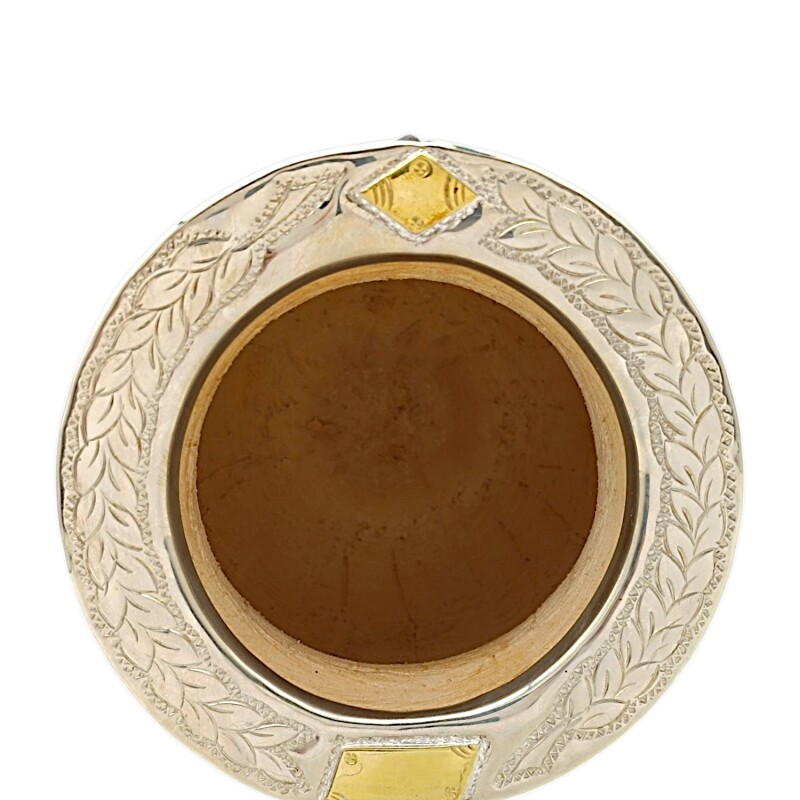 MATE IMPERIAL PEÑAROL ESCUDO- ALPACA Y BRONCE - MTIM59 Marrónuniforme