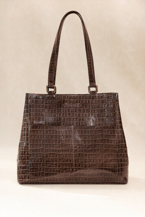 Cartera Regina Crocco Chocolate