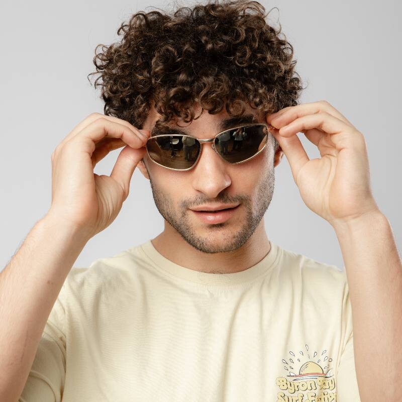 Lentes de Sol Chilli Beans Boston Dorado Espejado