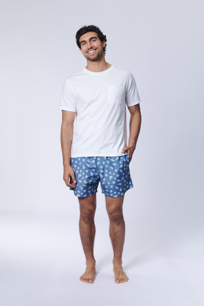 Short de baño - Estampa Corales Turquesa 