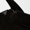 Bolso The Shopping en cuero gamuza Negro