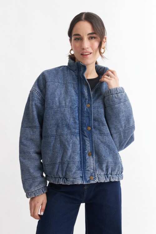 Campera con padding AZUL