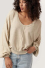SWEATER PEBBLES SEAMED Beige