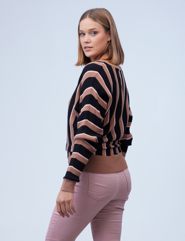 Buzo Dolman Color Block TOSTADO/MULTI