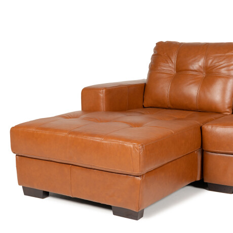 Rinconera Fargo - Cuero Básico - Chaise Izquierdo 457 (Brandy)