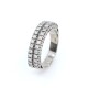 Anillo en oro 18k blanco con 2 hileras de brillantes Anillo en oro 18k blanco con 2 hileras de brillantes