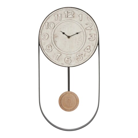 RELOJ DE PARED HIERRO D29.5X60X5CM CON PÉNDULO RELOJ DE PARED HIERRO D29.5X60X5CM CON PÉNDULO