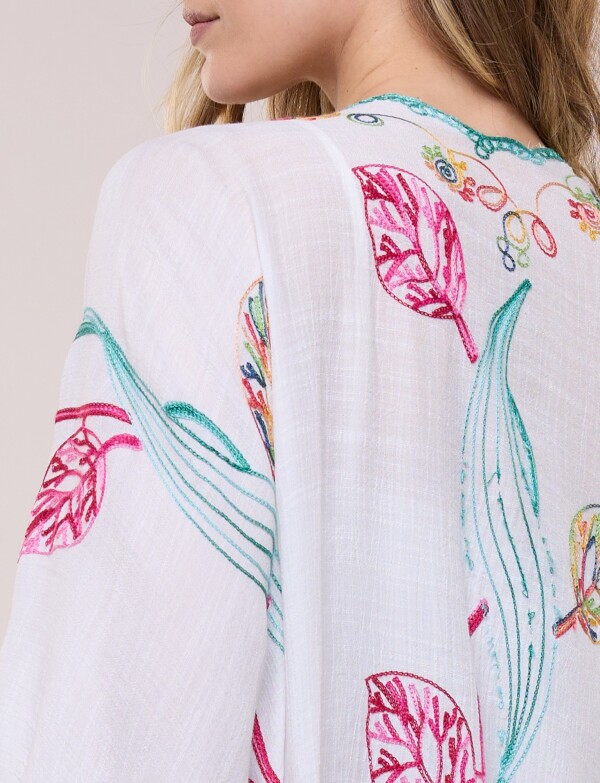 Kimono Bordado BLANCO/MULTI