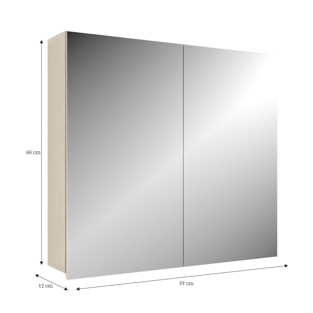 ESPEJO BOTIQUÍN 80 CM MDF NATURAL-BEIGE DENVER