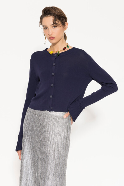 CARDIGAN SILVER Azul Marino