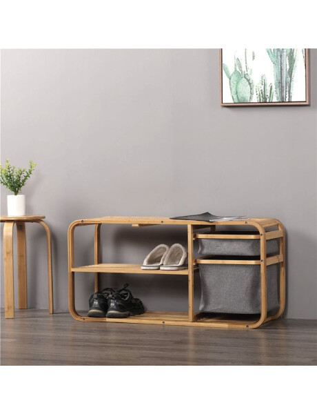 BANCO CON ALMACENAJE BAMBU 90X30X44CMS BANCO CON ALMACENAJE BAMBU 90X30X44CMS