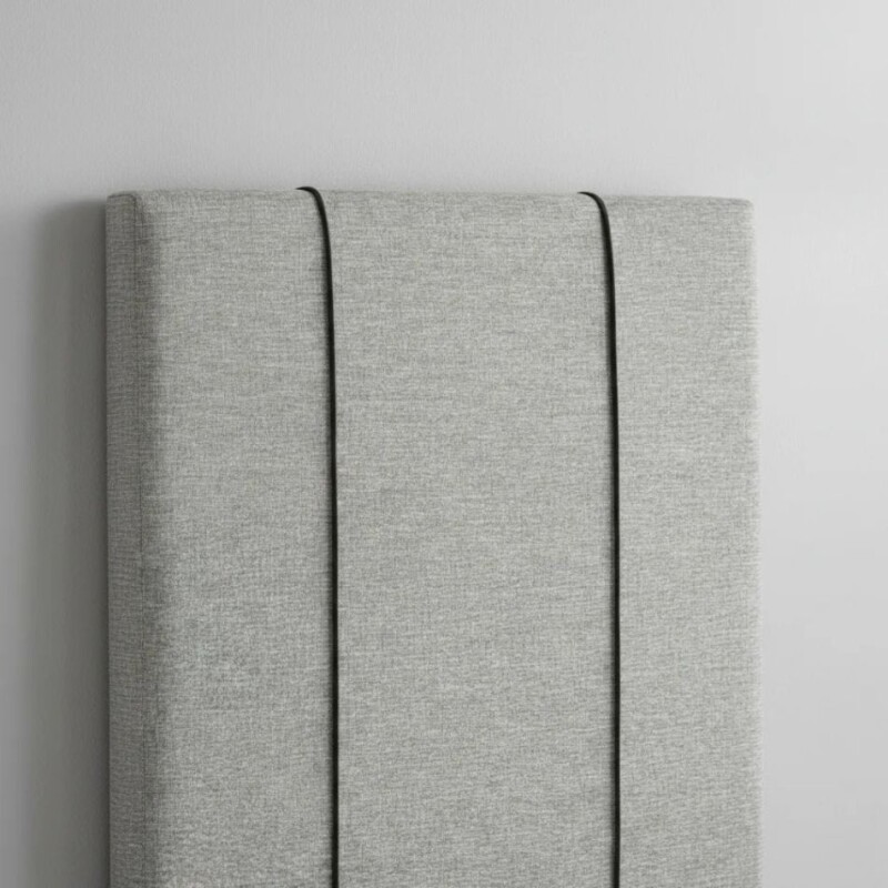 Respaldo de sommier 1 plaza - Color gris con puntitos negros y blancos Respaldo de sommier 1 plaza - Color gris con puntitos negros y blancos