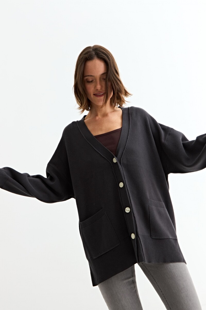 Cardigan oversized - Negro 