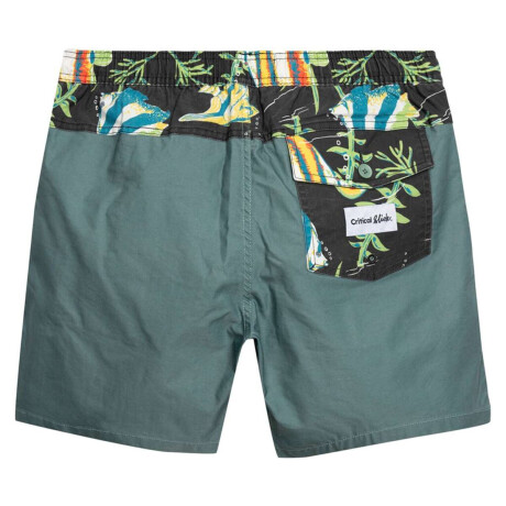 Boardshort Critical Slide Tropical Plain Jane 16'' Verde