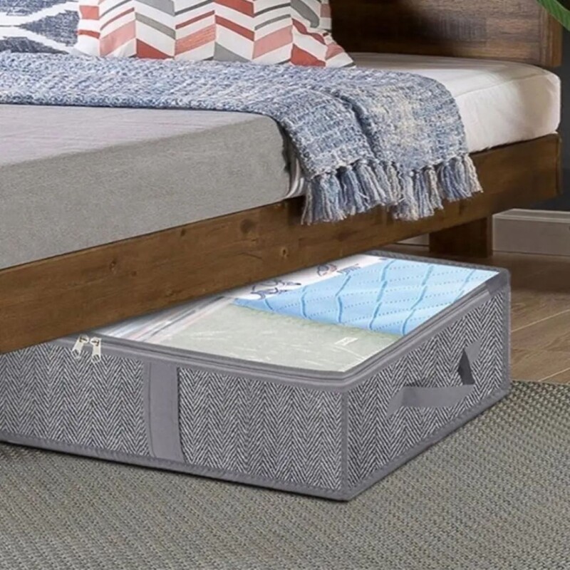 Organizador Almacenamiento Acolchado Debajo Cama Bolsa X2 Organizador Almacenamiento Acolchado Debajo Cama Bolsa X2