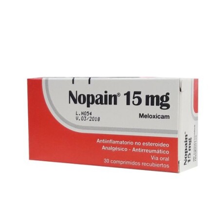 Nopain 15 mg x30 Comprimidos | Analgésico y Antiinflamatorio Nopain 15 mg x30 Comprimidos | Analgésico y Antiinflamatorio